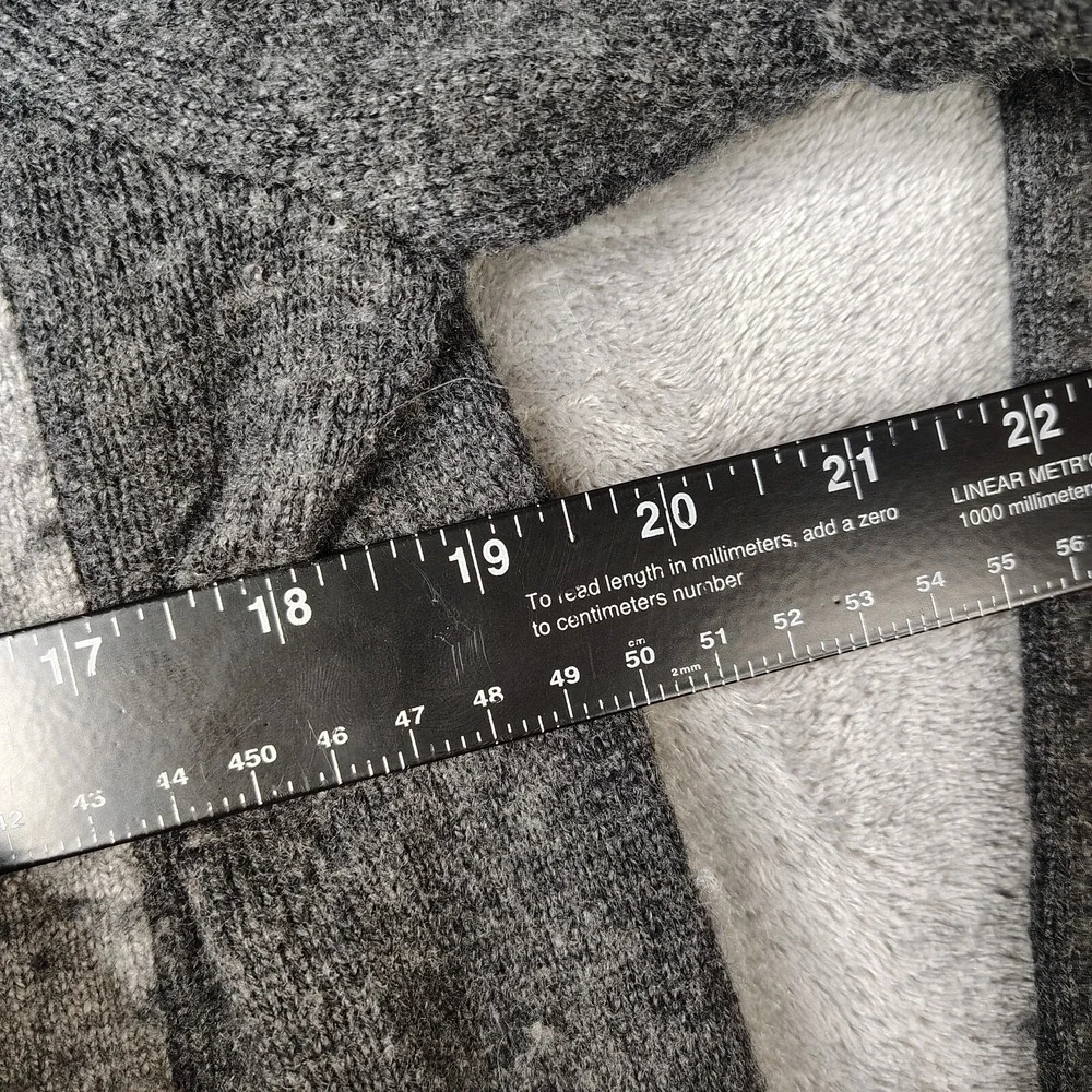 J.Crew Colorblock Zipper Sweater Womens XL Grey Speckled Merino Wool Blend